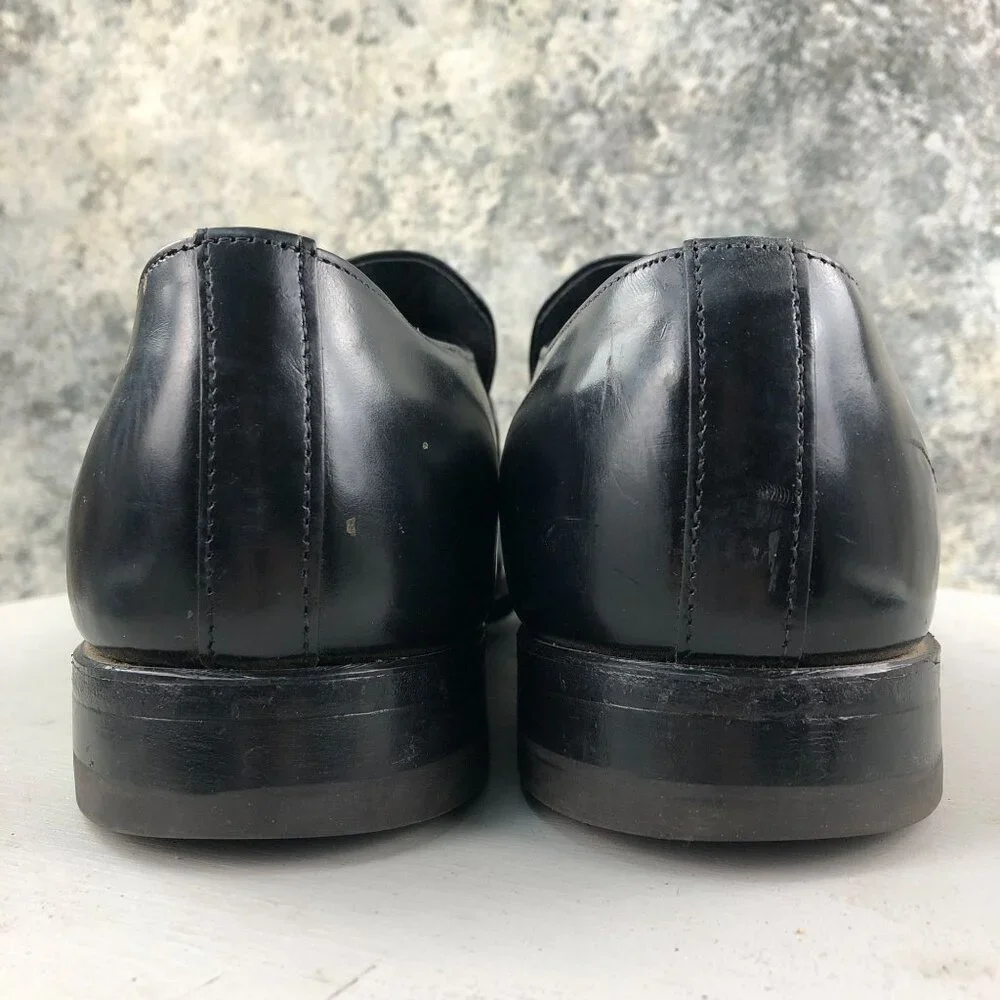 Park Place Men's Size 10D Black Leather Closed Toe Slip On Dress Shoes Loafers - Picture 9 of 16